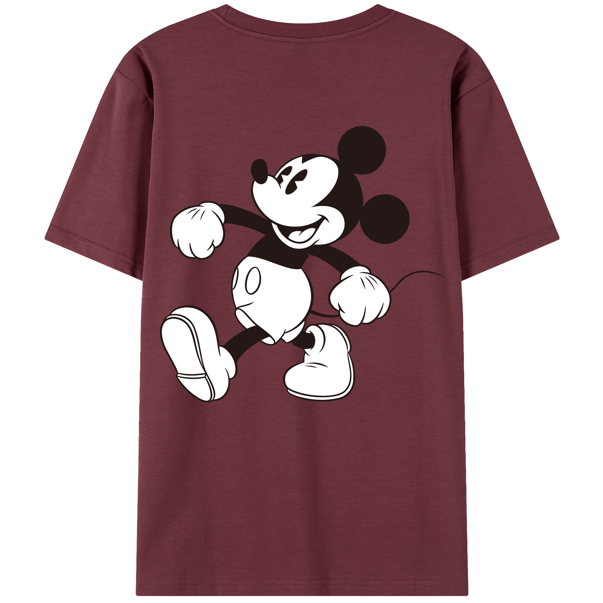 （画像用） ミッキーマウス Mickey Mouse 綿100％半袖Tシャツ（背面プリント）